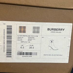 Burberry Black Leather Ankle Boots